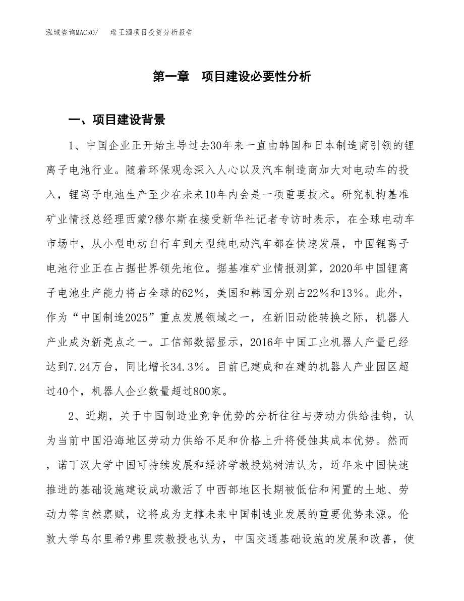 瑶王酒项目投资分析报告(总投资13000万元)_第3页