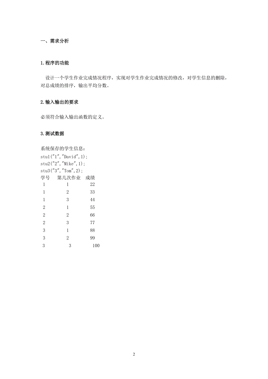 学生作业完成情况管理程序_第3页