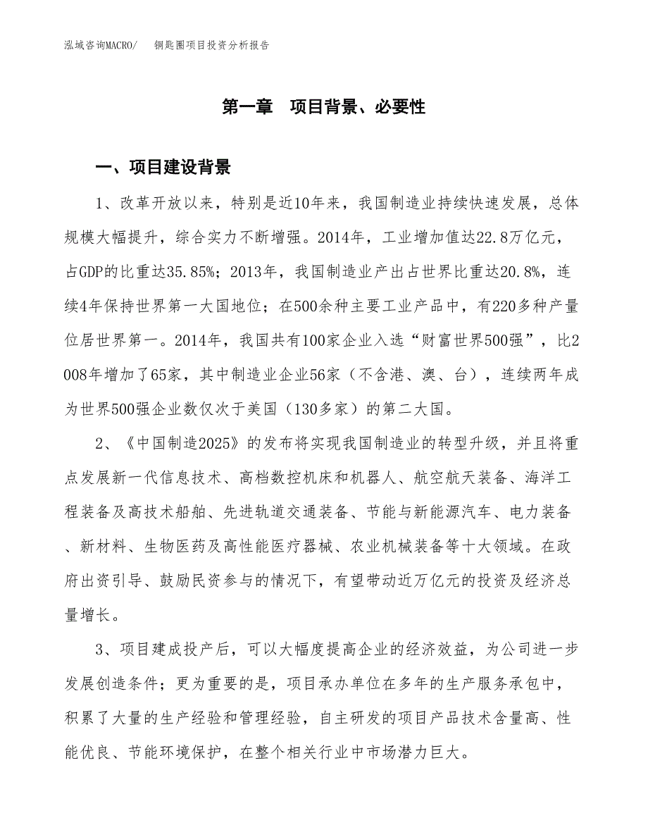 铜匙圈项目投资分析报告(总投资18000万元)_第3页