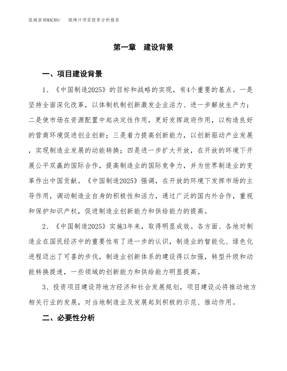 烧烤汁项目投资分析报告(总投资19000万元)_第3页