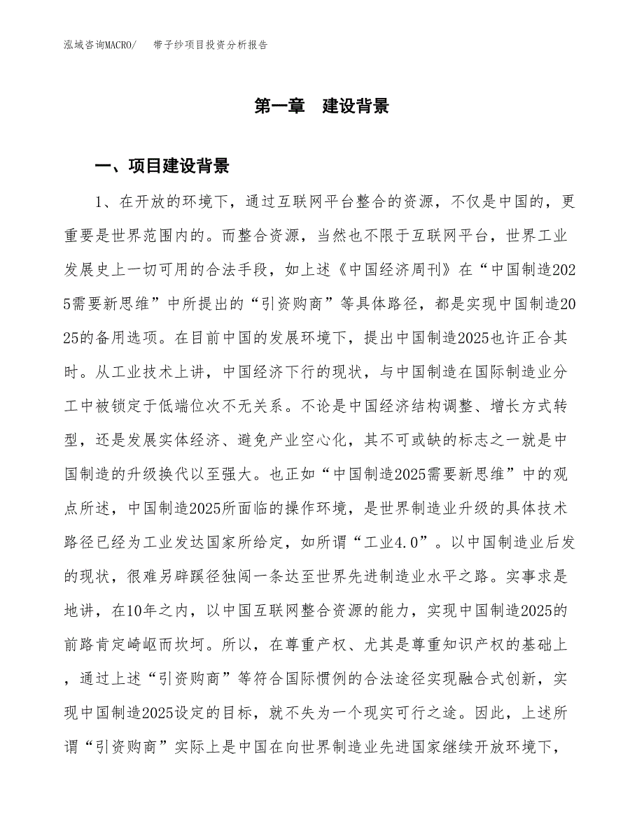 带子纱项目投资分析报告(总投资9000万元)_第3页