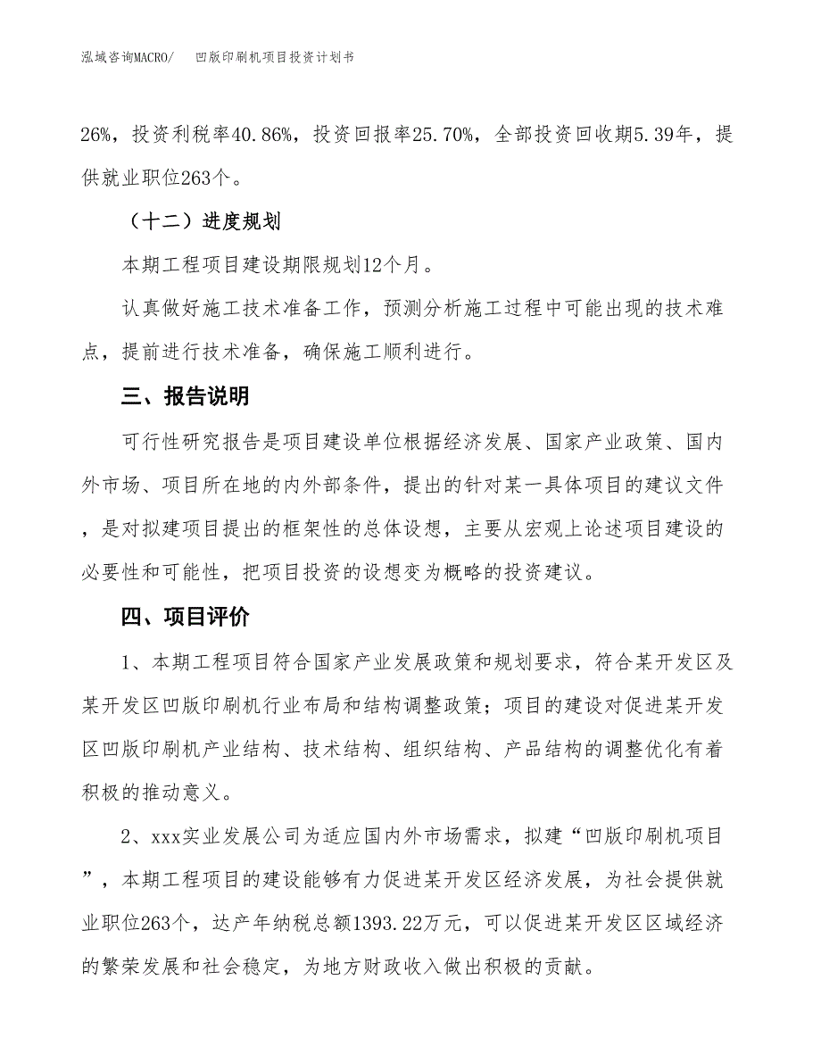 （参考版）凹版印刷机项目投资计划书_第4页