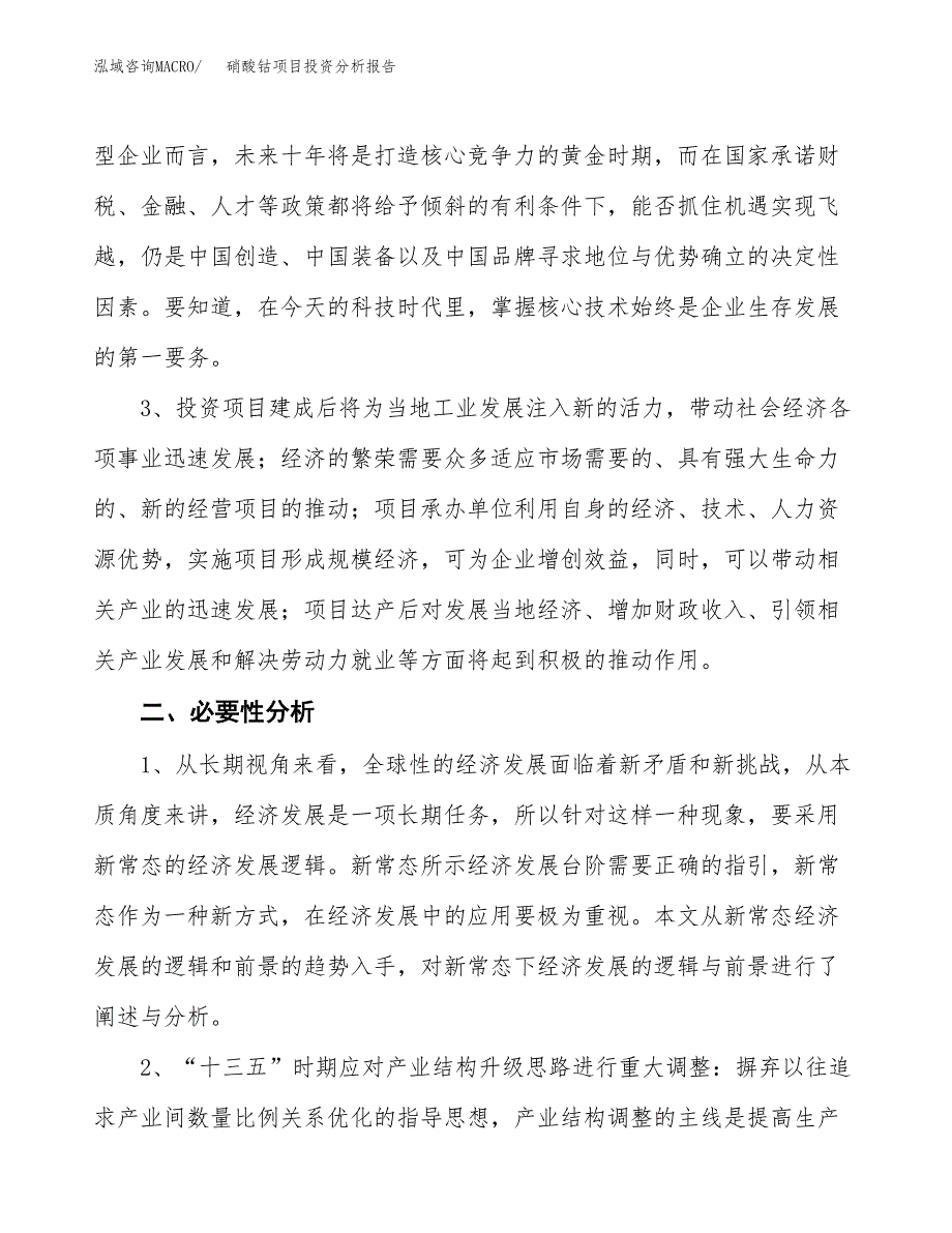 硝酸钴项目投资分析报告(总投资20000万元)_第4页