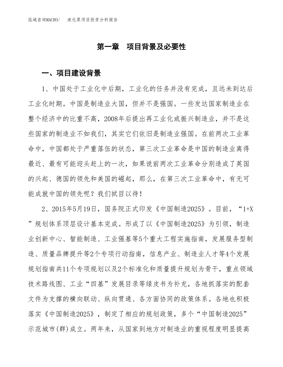 液化泵项目投资分析报告(总投资18000万元)_第3页