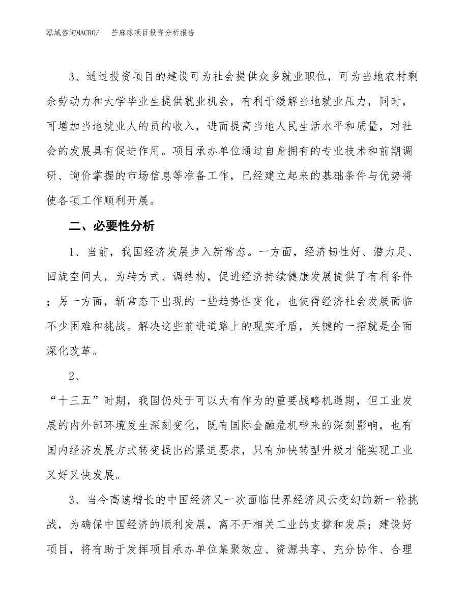 苎麻球项目投资分析报告(总投资21000万元)_第4页