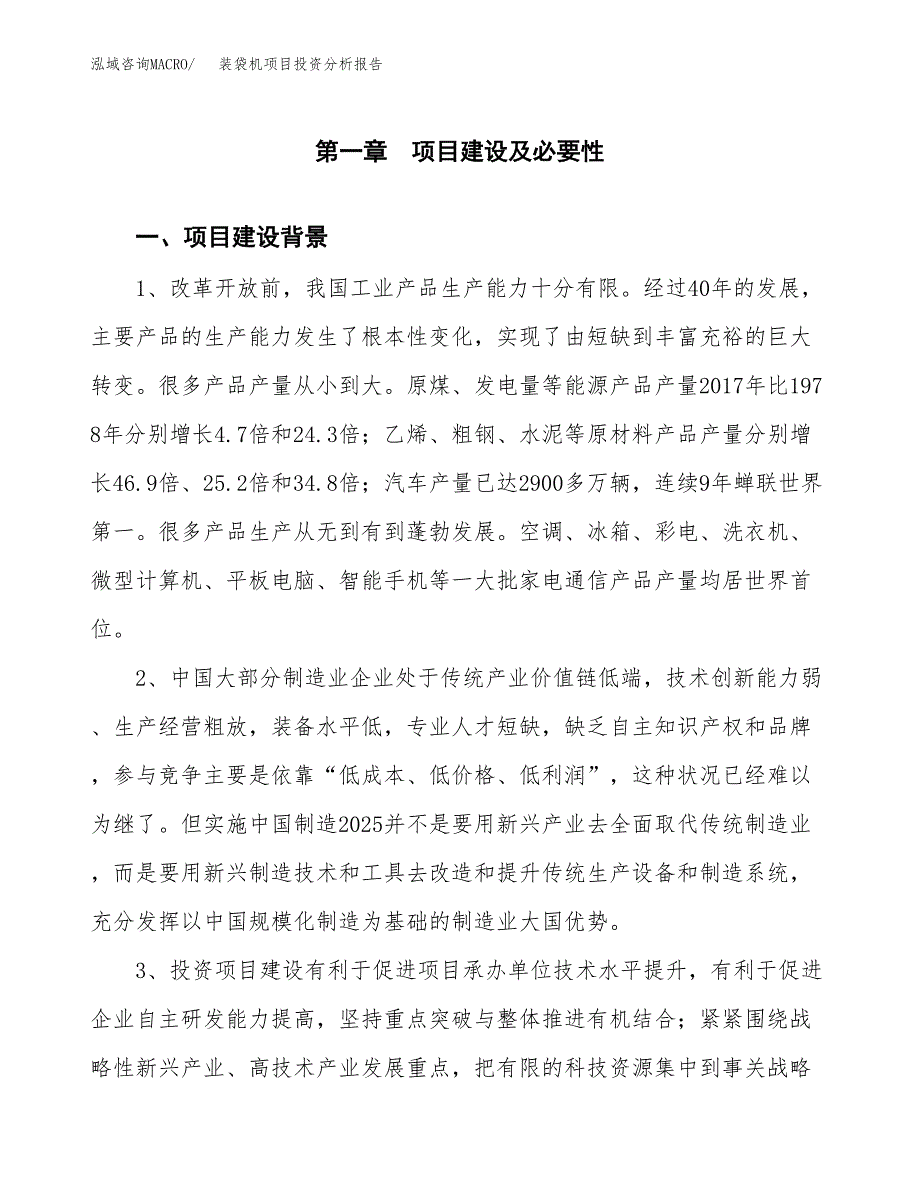 装袋机项目投资分析报告(总投资20000万元)_第3页