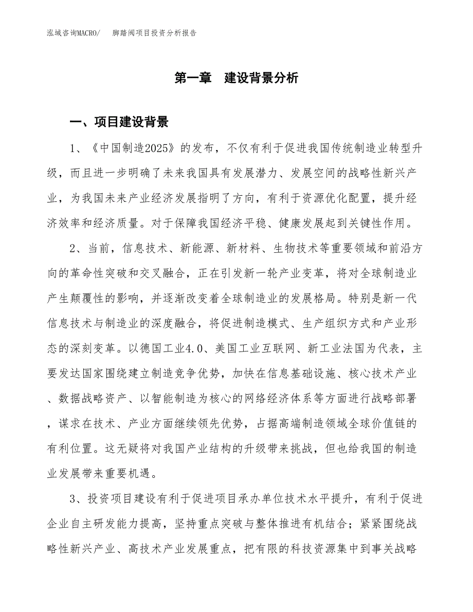 脚踏阀项目投资分析报告(总投资16000万元)_第3页