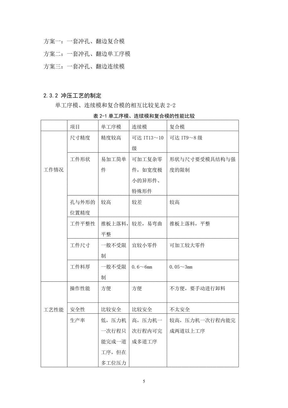 冲孔翻边模具设计doc_第5页