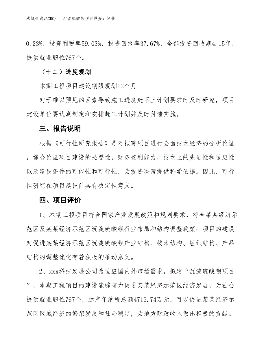 （参考版）沉淀硫酸钡项目投资计划书_第4页