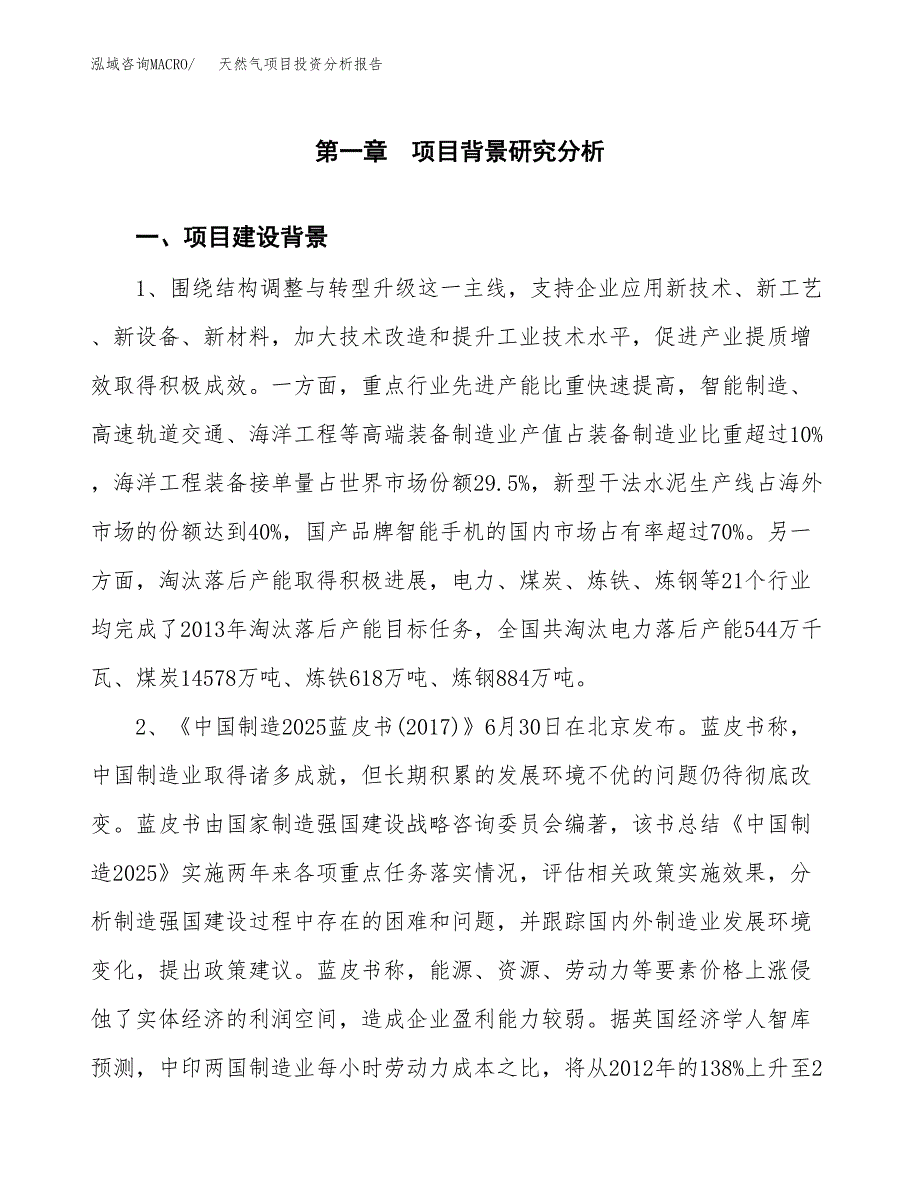 天然气项目投资分析报告(总投资20000万元)_第3页