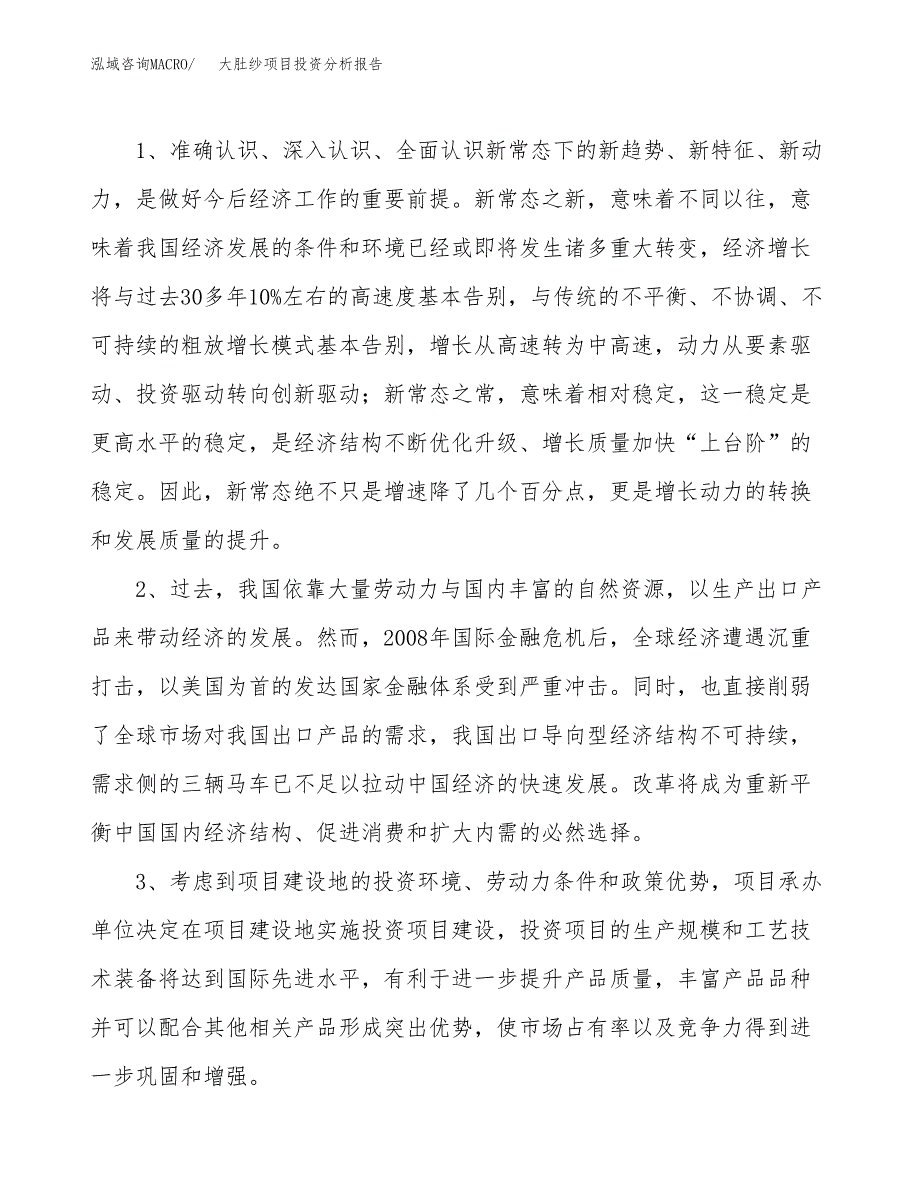 大肚纱项目投资分析报告(总投资8000万元)_第4页