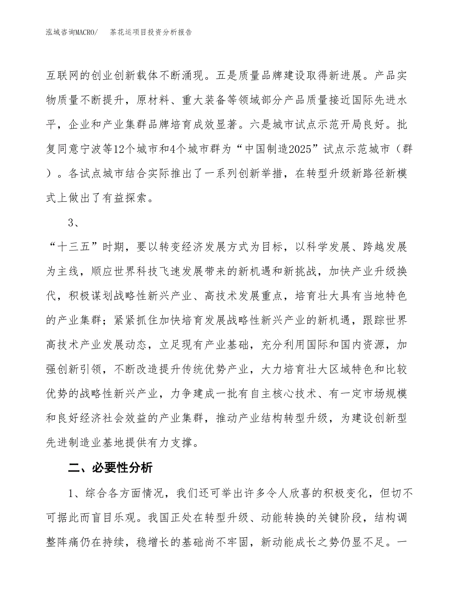 茶花运项目投资分析报告(总投资9000万元)_第4页