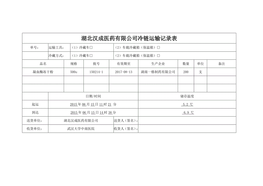 冷链运输记录表课件_第2页