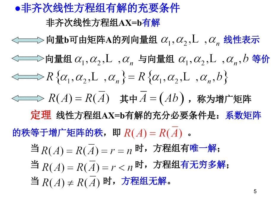线性代数2015课件2.5非齐次线性方程组_第5页