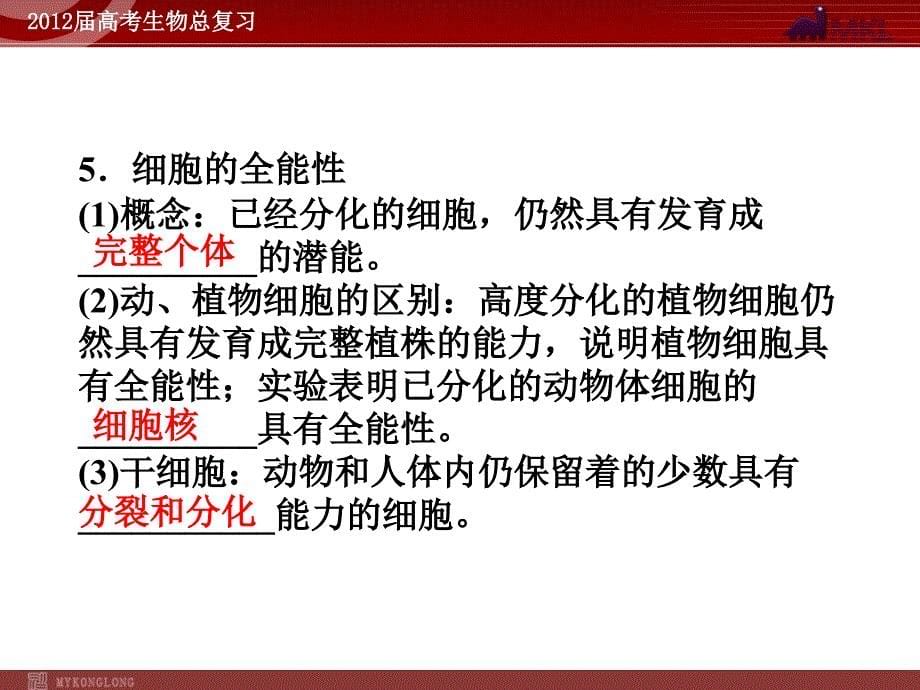 生物2012高考人教版生物总复习精品课件共68份必修1第6章第2、3、4节_第5页