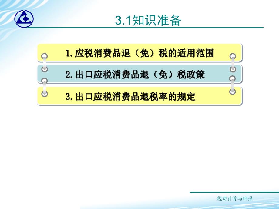 税费计算与申报教学课件20140907修改教学课件情境33消费税出口退税的办理_第3页