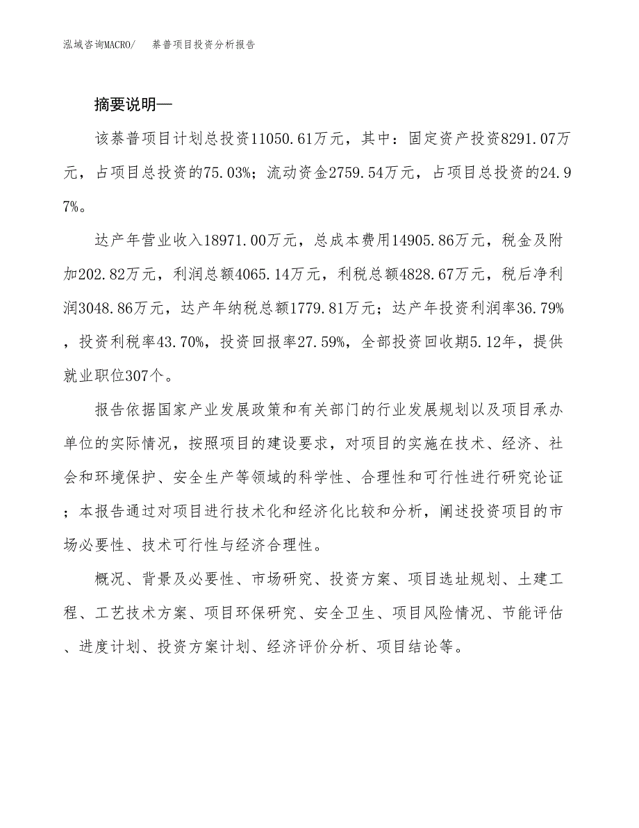 萘普项目投资分析报告(总投资11000万元)_第2页