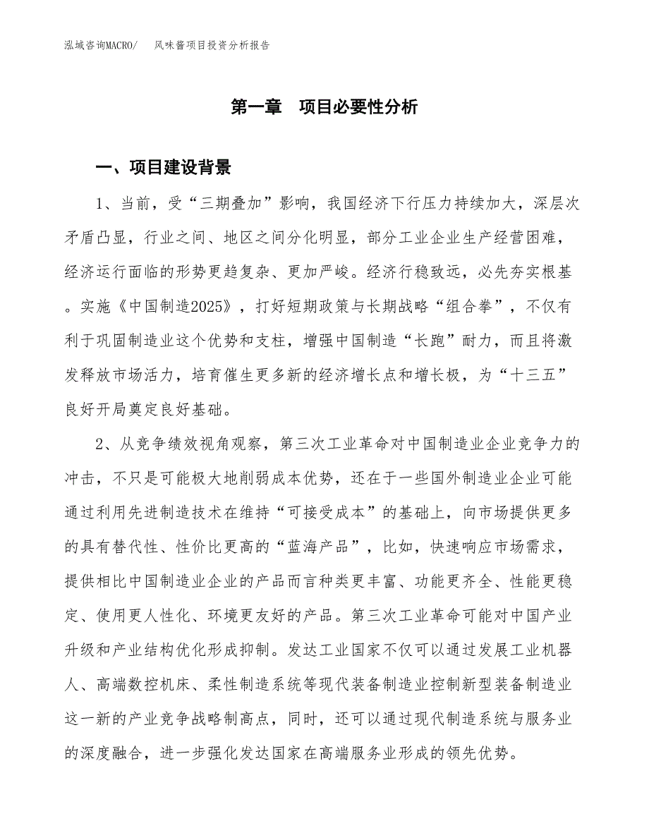 风味酱项目投资分析报告(总投资19000万元)_第3页