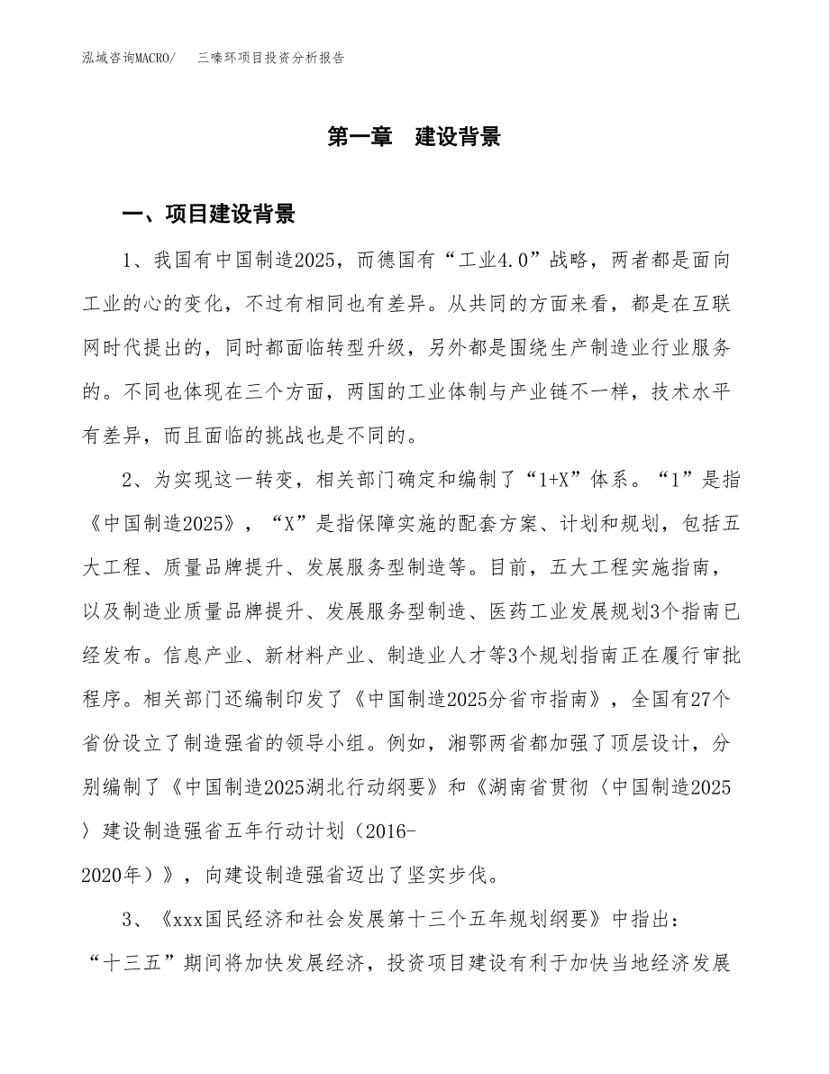 三嗪环项目投资分析报告(总投资17000万元)_第3页