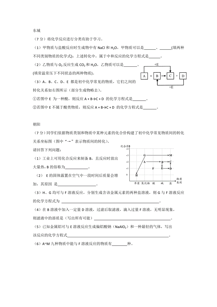 2013年北京初三化学一模推断题汇总_第2页