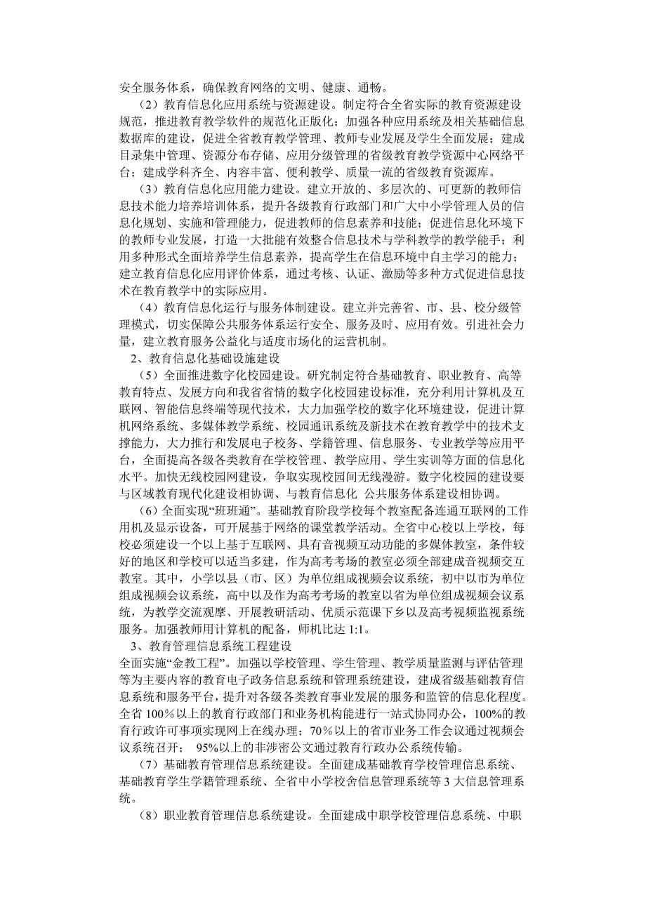 江苏省教育信息化十二五发展规划_第5页