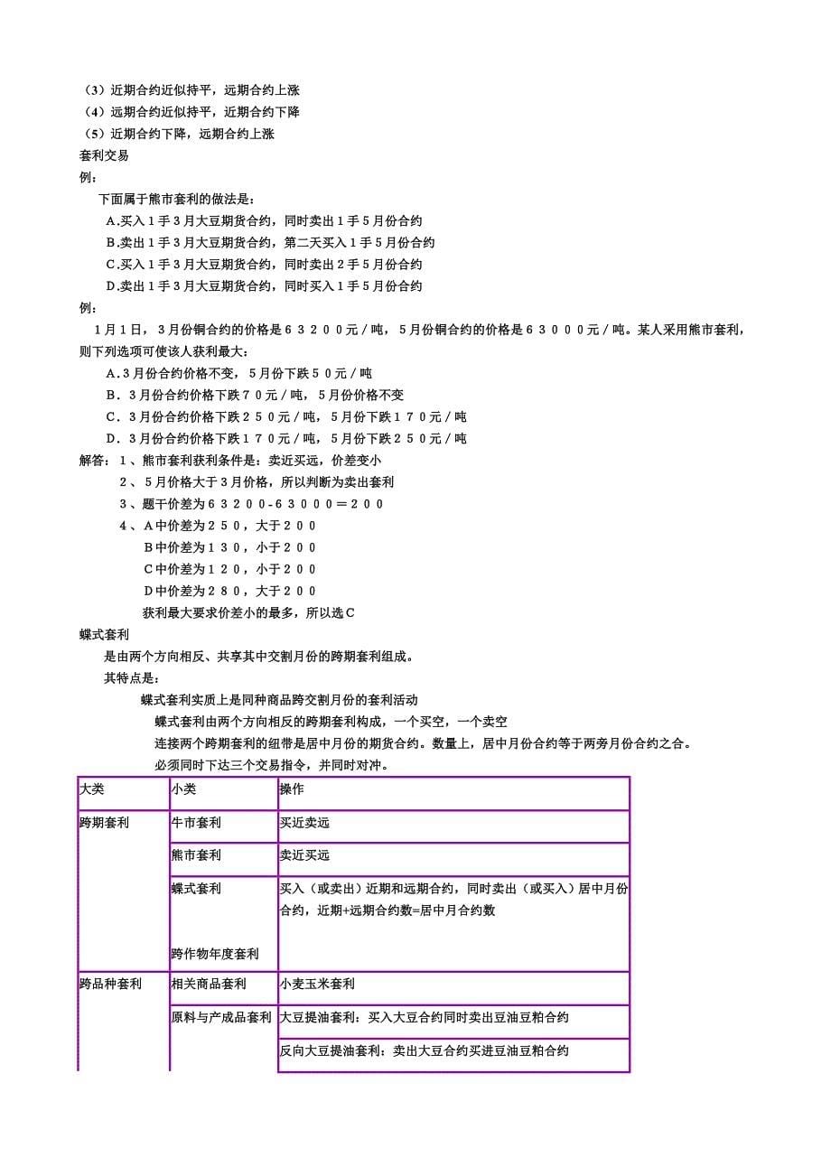 最新期货从业基础知识计算部分的归纳与解题技巧_第5页