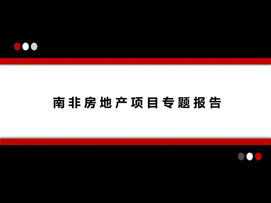 房地产项目专题报告_第1页