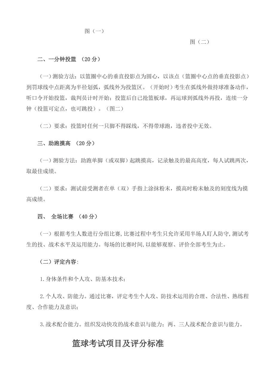 2012年深圳中招体育特长生考核内容及评分标准_第5页