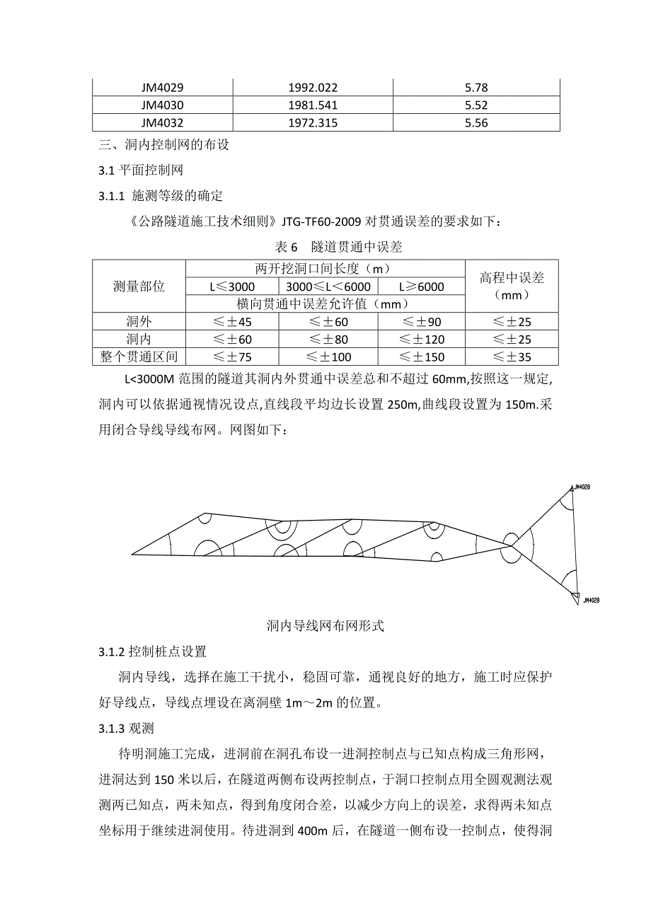 杨柳隧道控制网布设方案_第4页