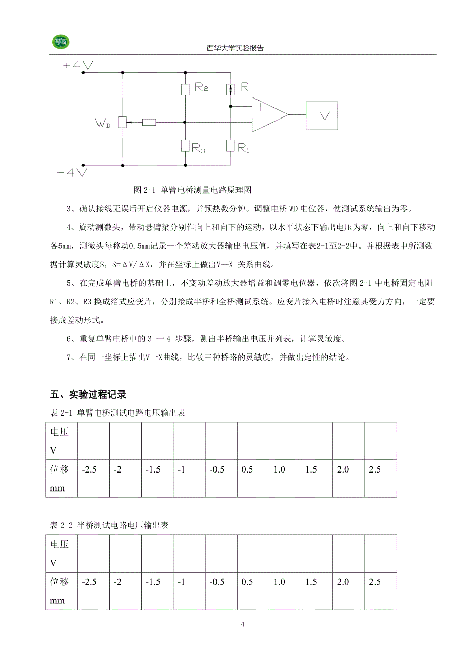 试验报告西华大学_第4页