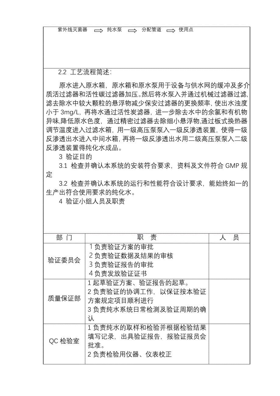 纯化水系统验证方案汇总_第5页