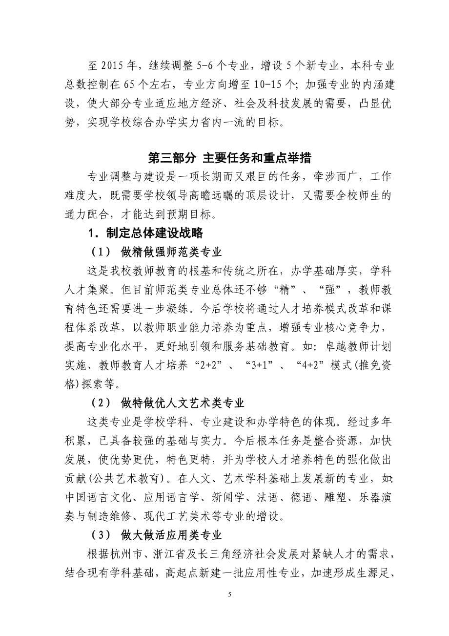 杭州师范大学十二五专业建设规划_第5页