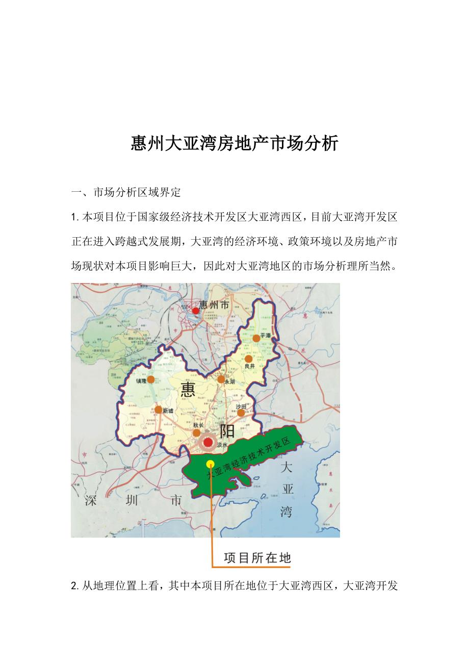 惠州某房地产市场分析_第1页