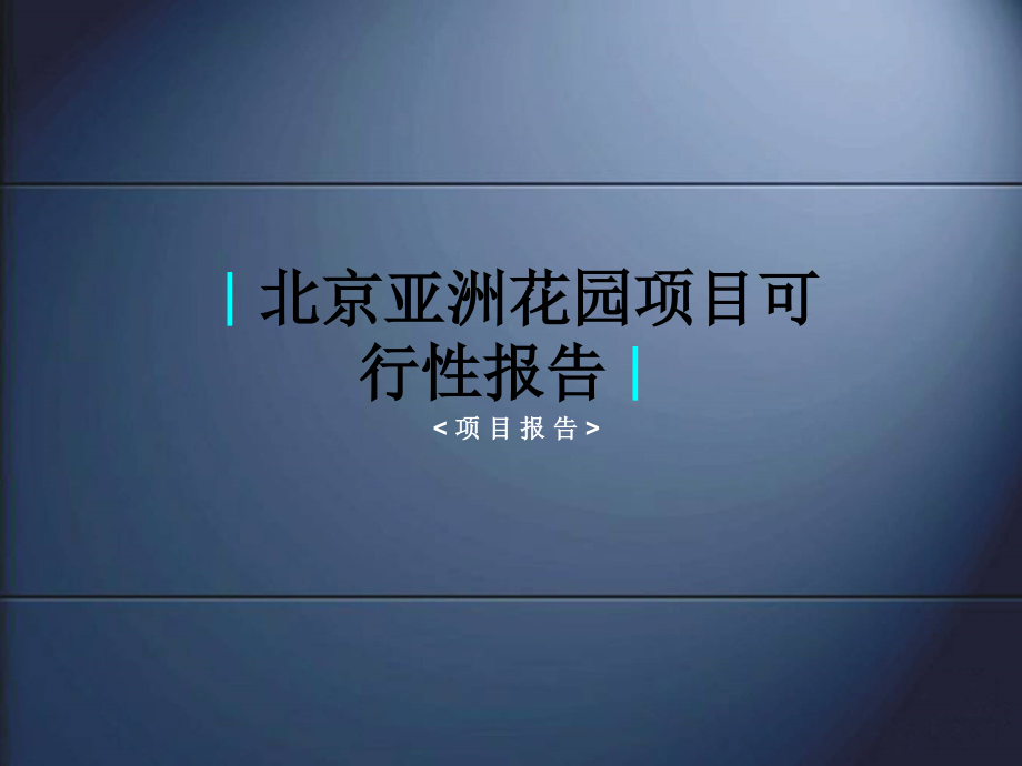 北京某房地产项目可行性报告书_第1页