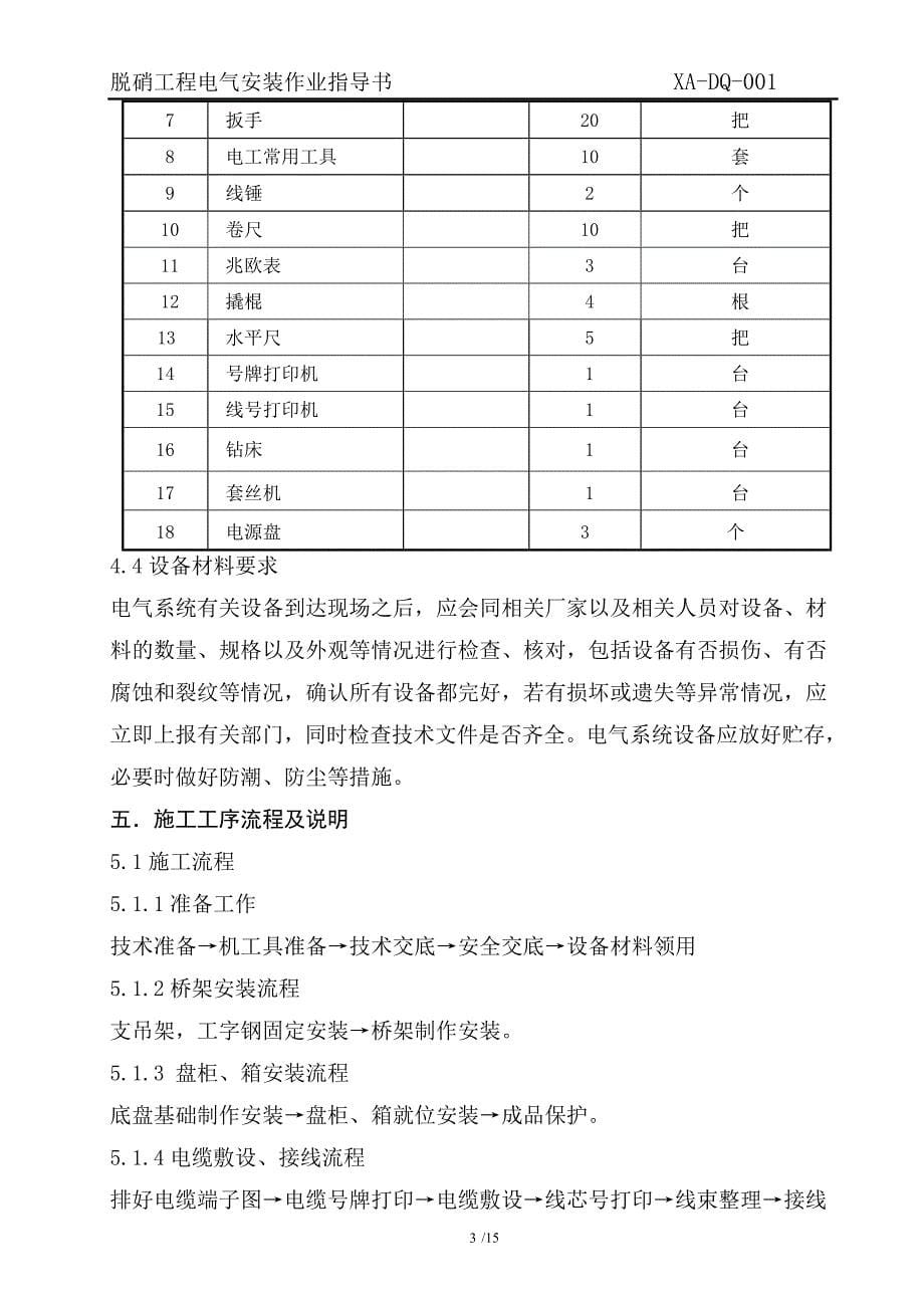 脱硝电气安装作业指导书DOC_第5页