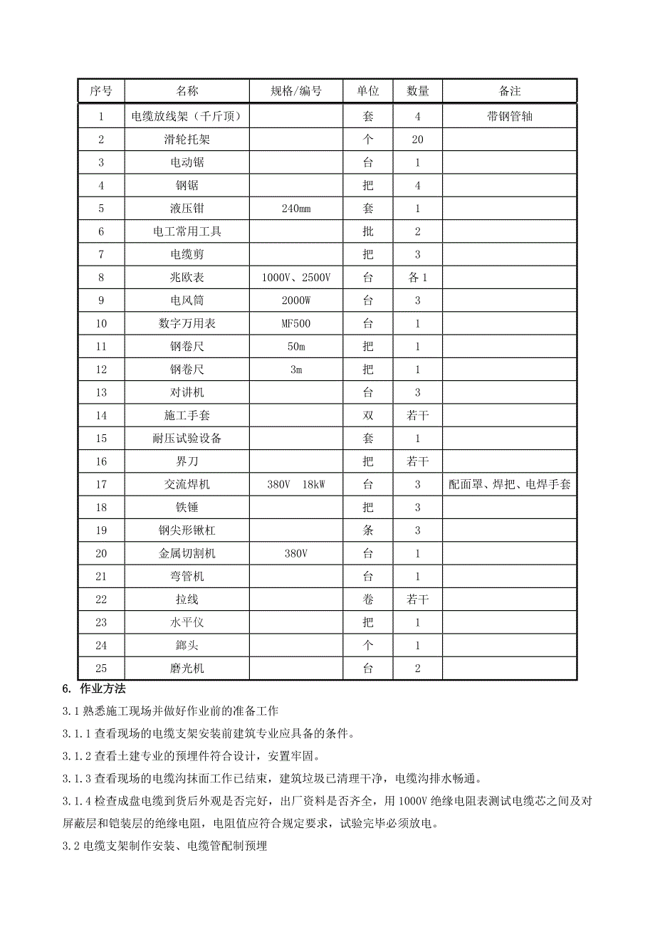 电缆敷设作业指导书BDDQZW14剖析_第3页