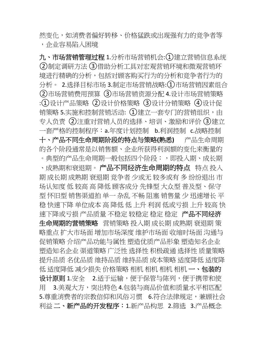 闽江学院2013市场营销期末重点_第5页
