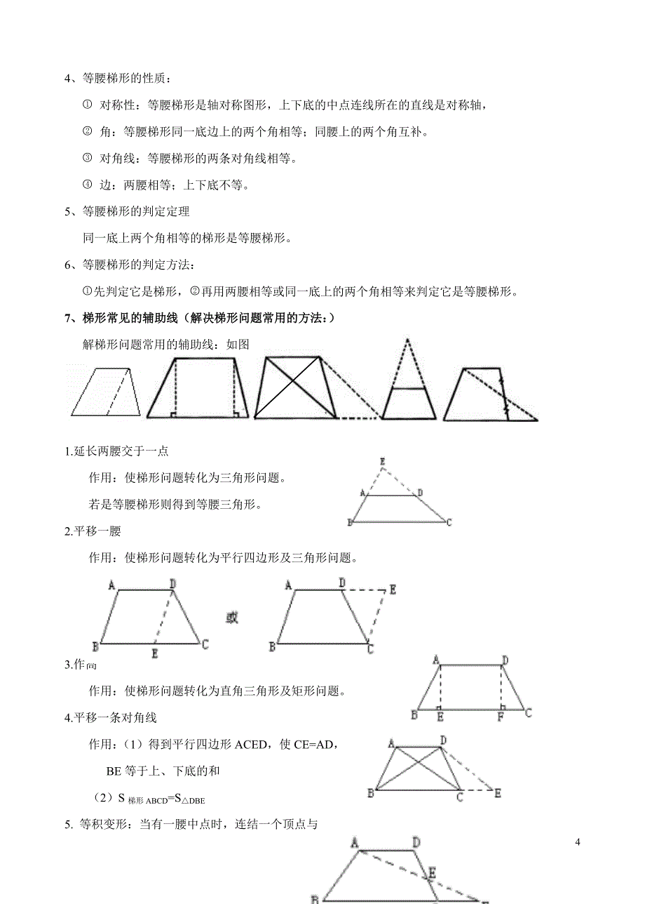 (精典整理)--平行四边形、矩形、菱形、正方形知识点总结_第4页