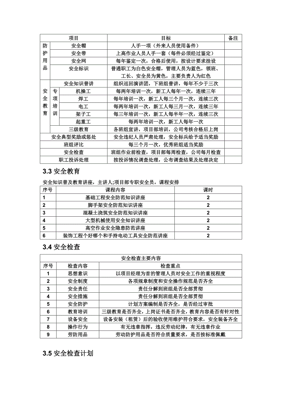 建筑施工安全工作方案_第4页