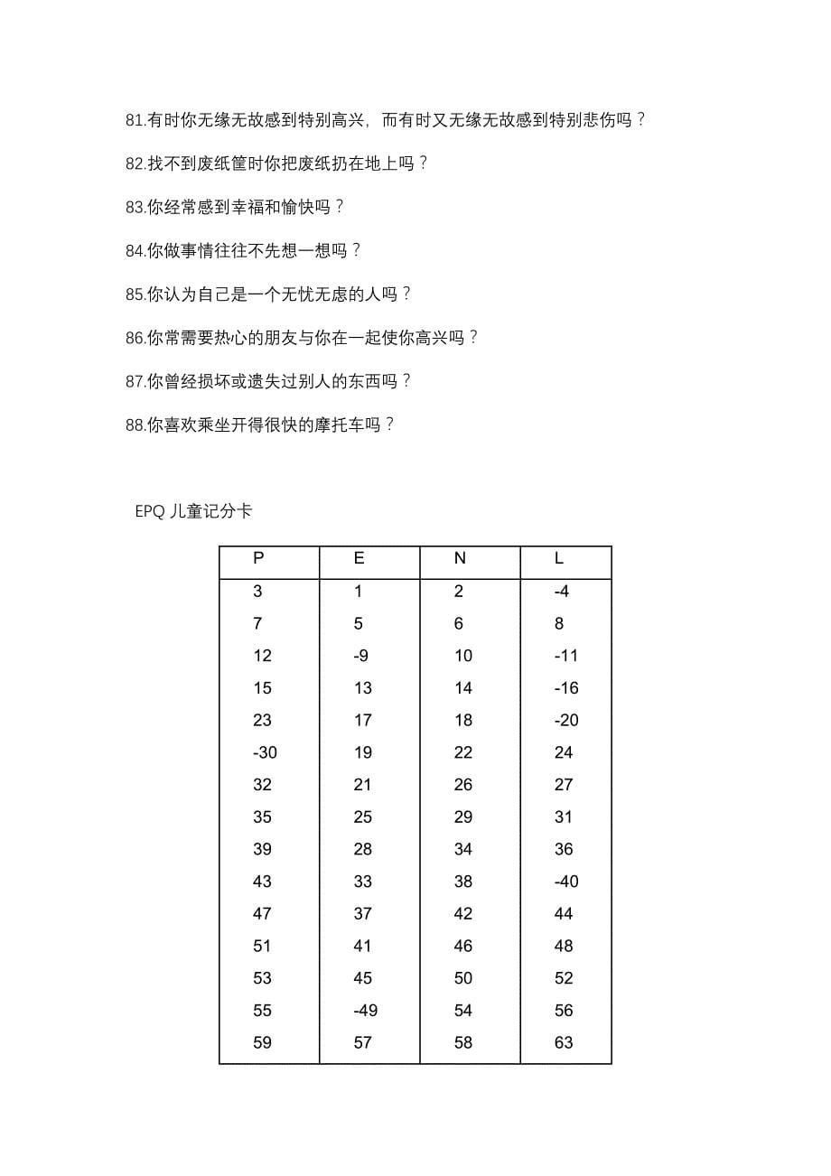 艾森克人格问卷测试715岁计分方式及常模课件_第5页