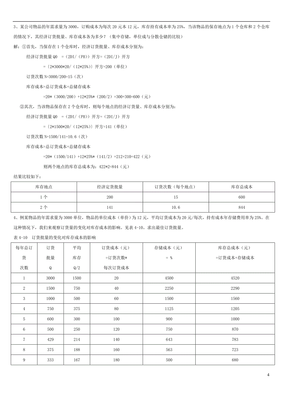 答案采购管理与库存控制计算题练习_第4页