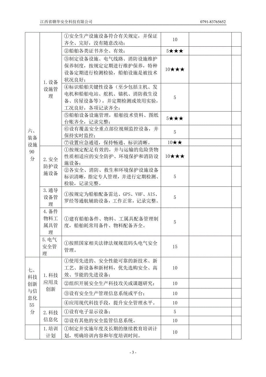 水路危险货物运输企业安全生产达标考评指标_第3页