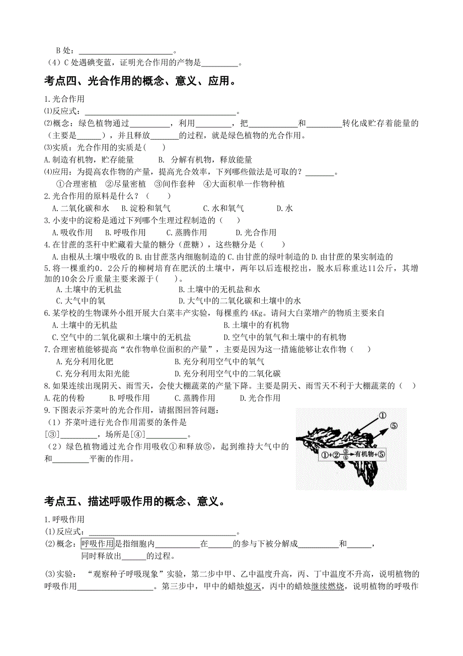 绿色植物三大作用专题复习_第3页