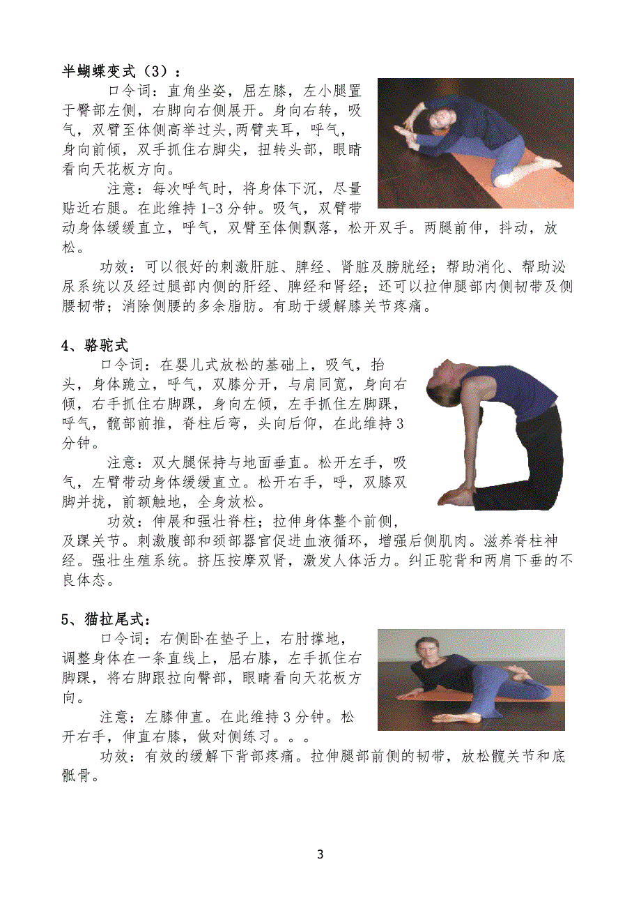 阴瑜伽 全套 体式_第3页