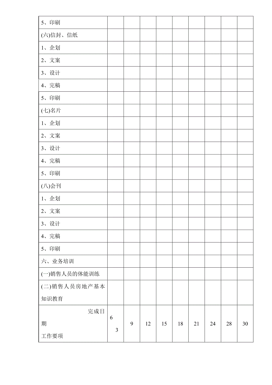 某花园开盘前工作进度管制表_第4页