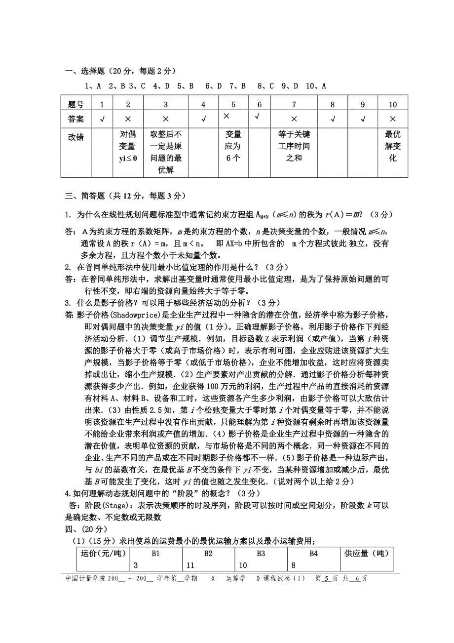 运筹学试卷i试题_第5页