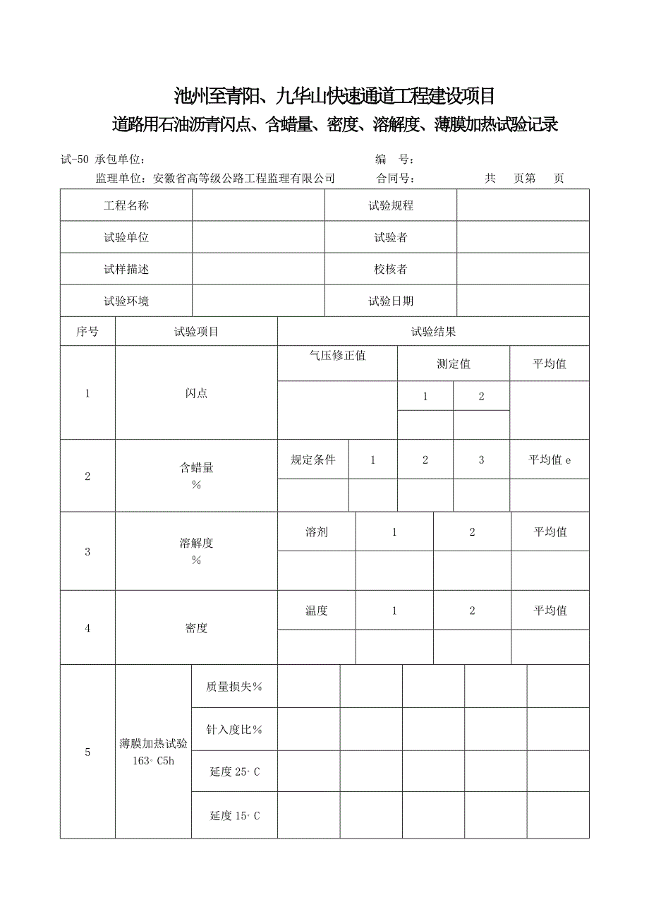 工程建设项目相关表格汇编_第1页