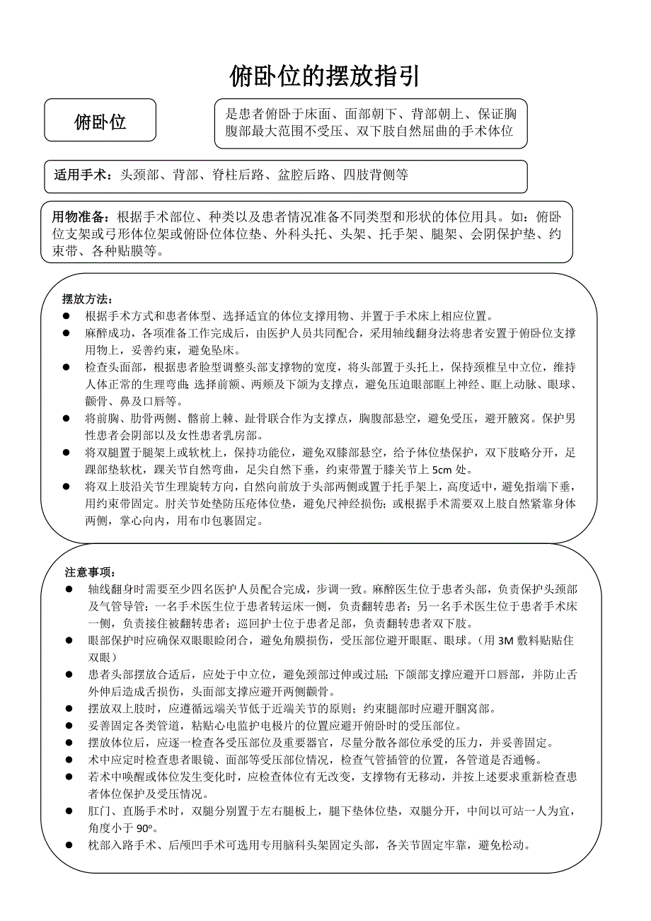 手术室护理实践指南俯卧位的摆放指引_第1页