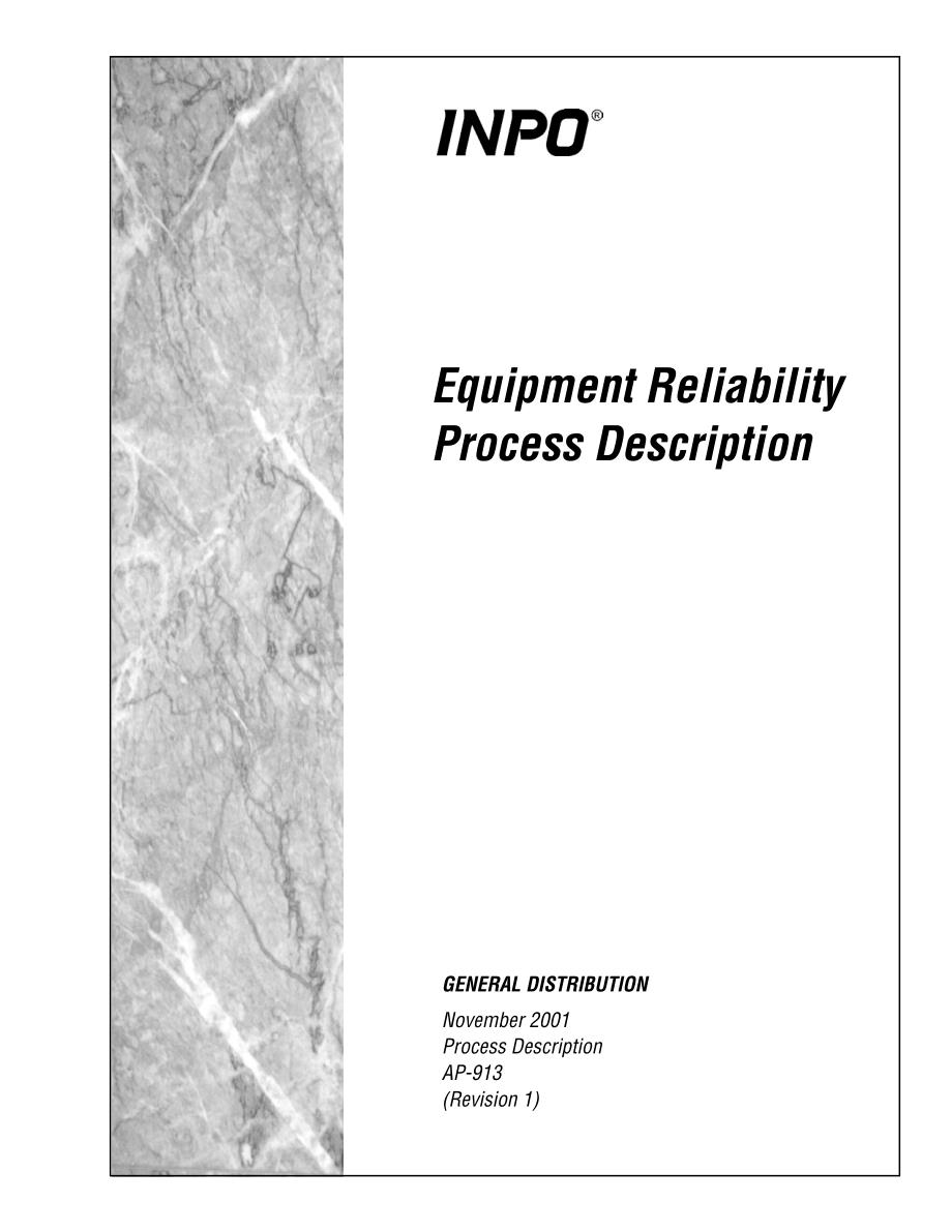 inpo ap-913 2001 设备可靠性过程描述_第1页