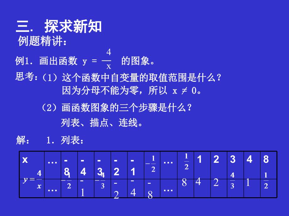 2014版九年级数学北师大版上册课件6.2反比例函数的图象与性质2份2014版九年级数学北师大版上册课件6.2反比例函数的图象与性质1章节_第4页